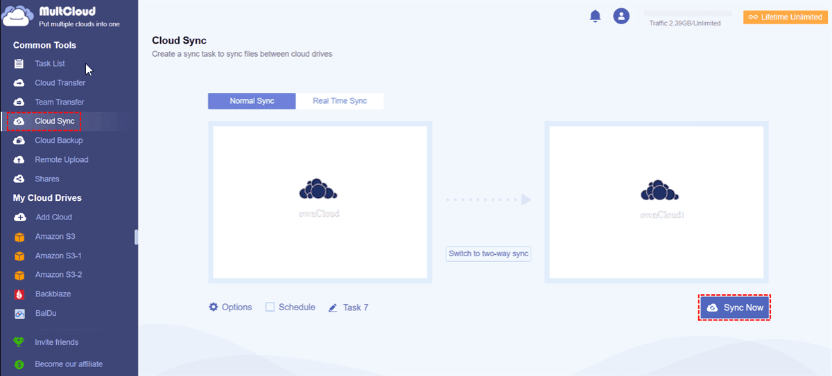 Sync ownCloud to Another ownCloud