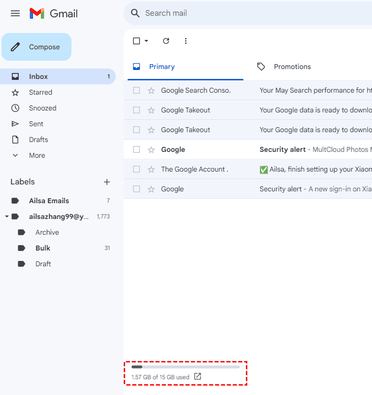 Gmail Progress Bar