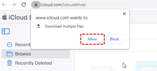 Allow iCloud Drive to Download
