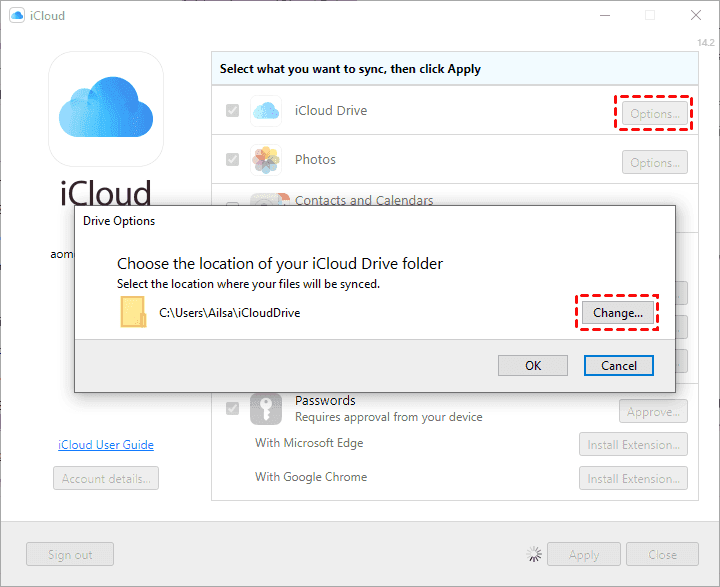 Change iCloud Drive Folder Location