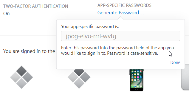 Copy App Password