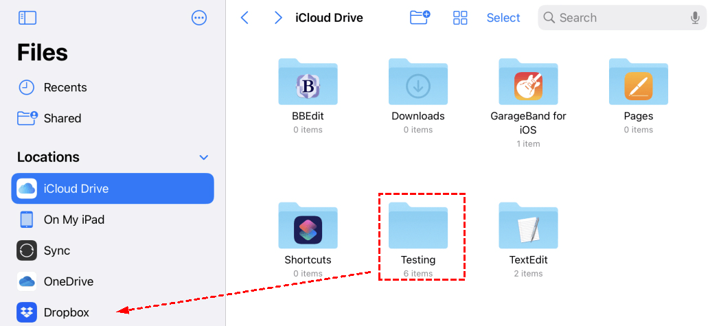 Drag iCloud Files to Dropbox on Mac