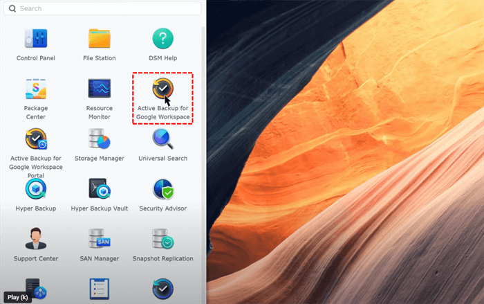 Launch Active Backup for Google Workspace