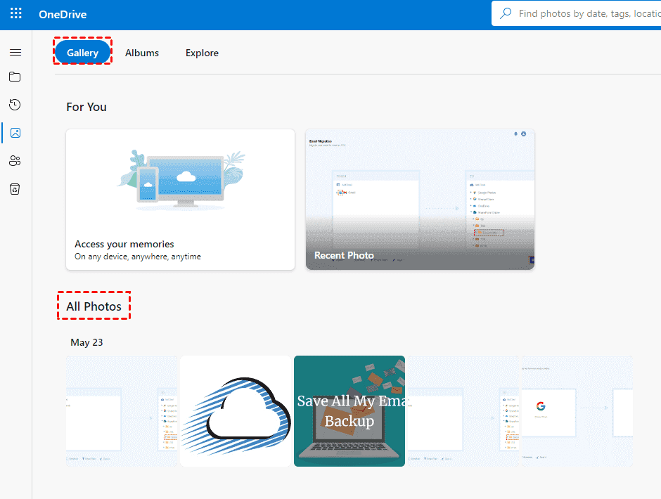 All Photos in OneDrive
