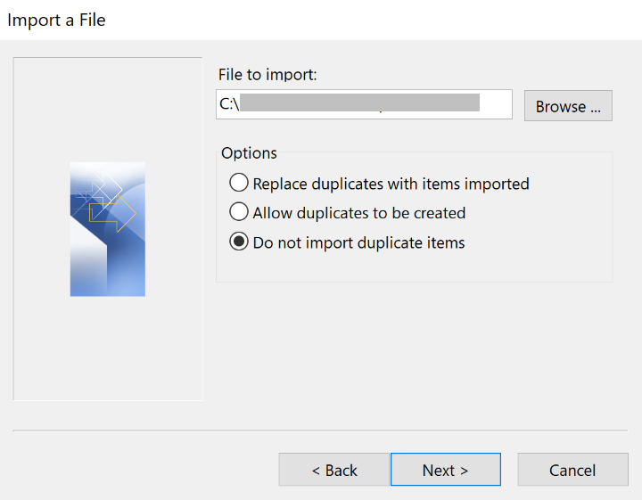 Choose Files to Import