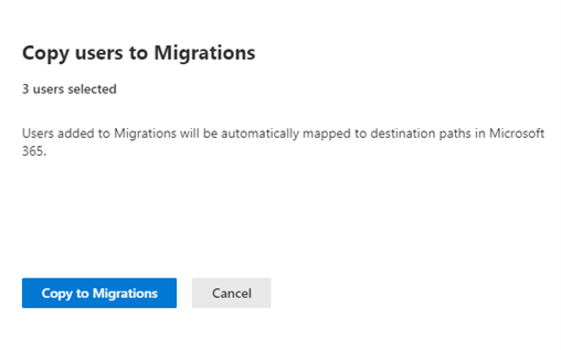 Go to User Migrations
