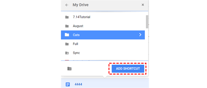 Add Shortcut Google Drive