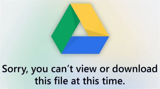 Cannot Download on Google Drive