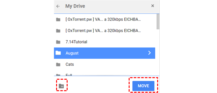 Choose a Folder to Move In