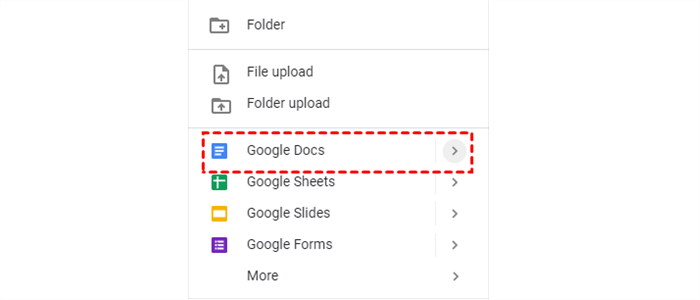 Choose Google Docs
