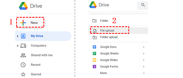 Upload Google Docs to Google Drive Website