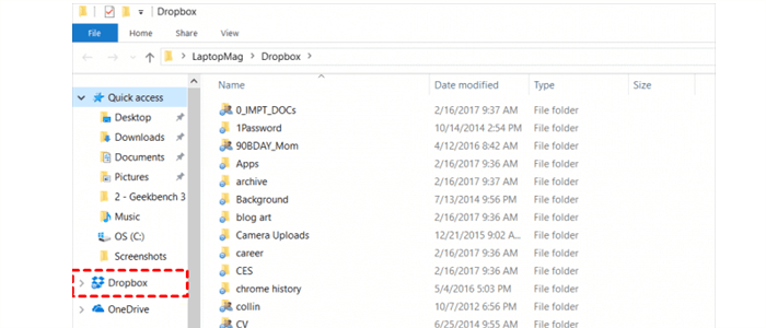 Drag And Drop to Dropbox Folder