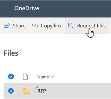 Request Files in OneDrive
