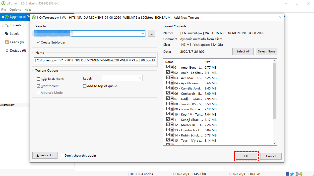 Select Files to Download with uTorrent