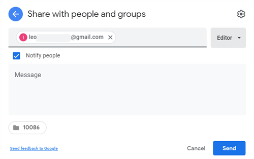 Send Files with Google Users