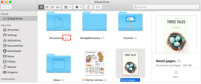 Download de Arquivos do iCloud Drive