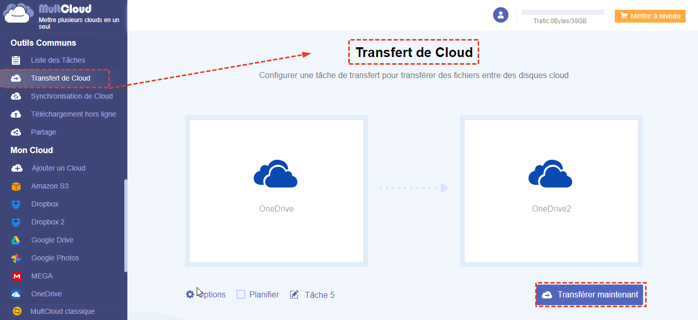 Déplacer des fichiers entre des comptes OneDrive