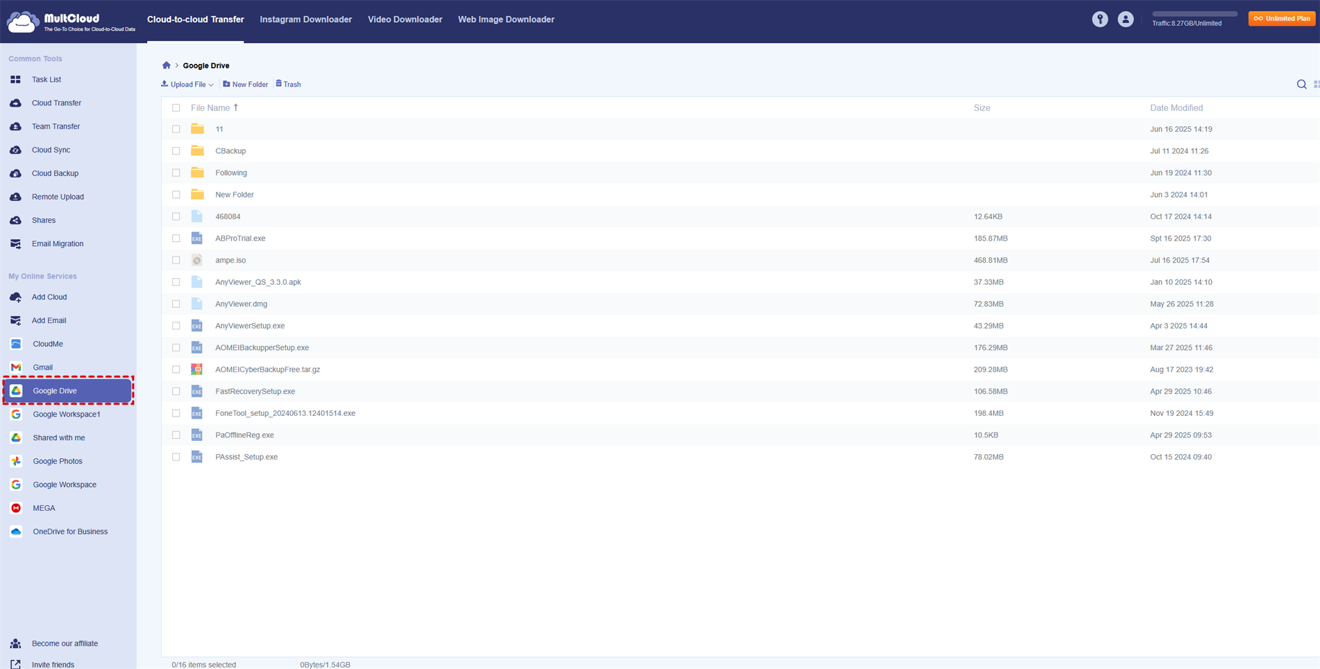 Open Google Drive in MultCloud