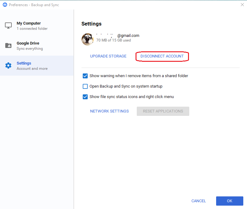 Disconnect Google Account Disconnect Google Account