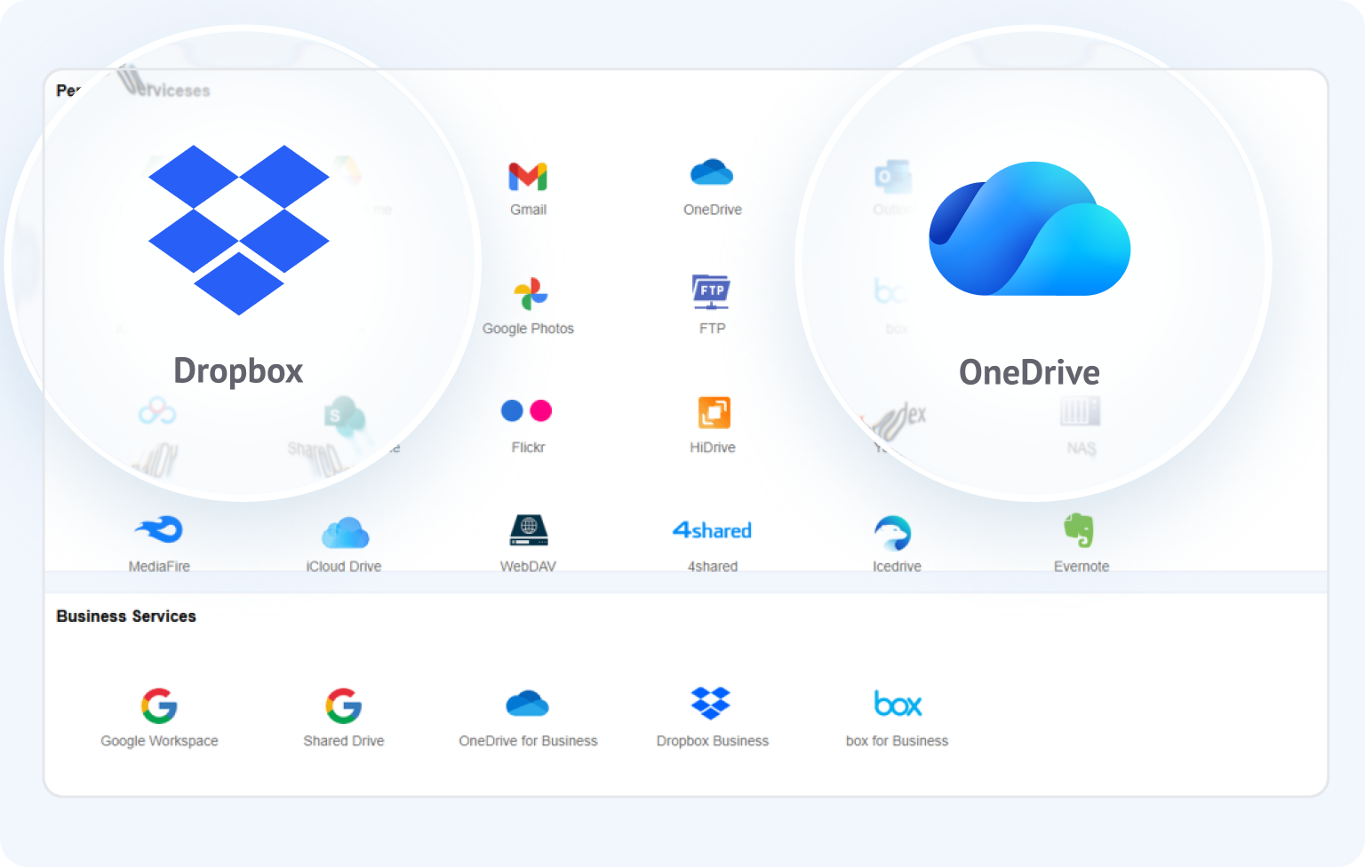 Authorize Dropbox and OneDrive in MultCloud