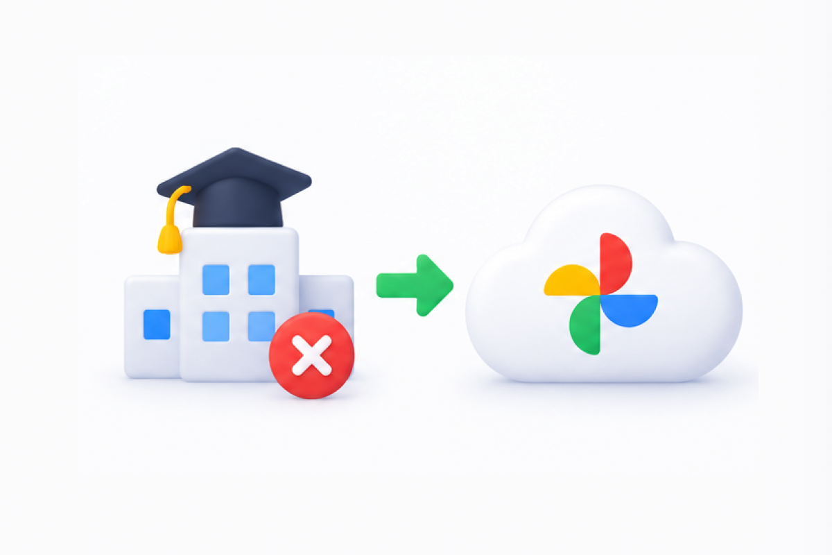 Leaving a school or work account illustration