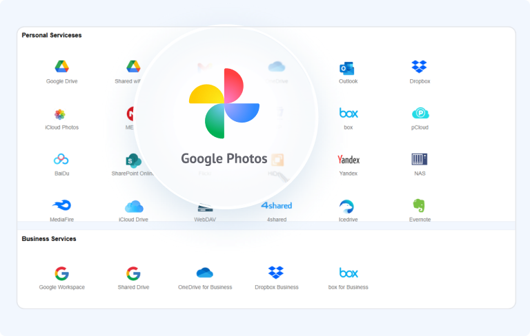 MultCloud Personal Services: add Google Photos as a cloud drive