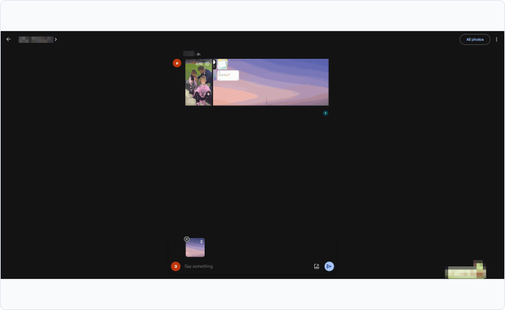 Google Photos conversation: the shared photos delivered to the new account