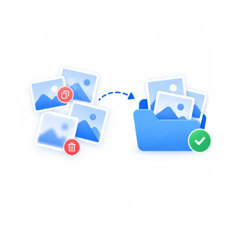 Organize the photos you need into a folder