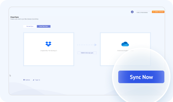 建立 Dropbox 到 OneDrive 的同步任務