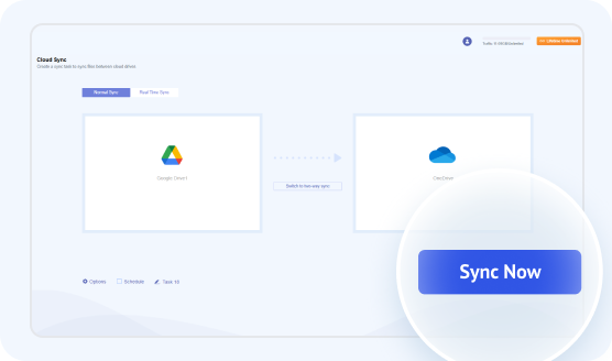 Start syncing Google Drive and OneDrive