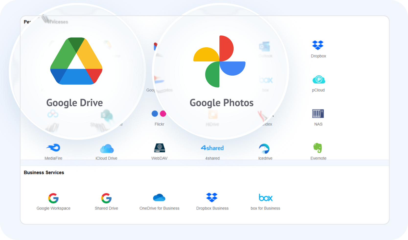 Add Google Photos and Google Drive to MultCloud