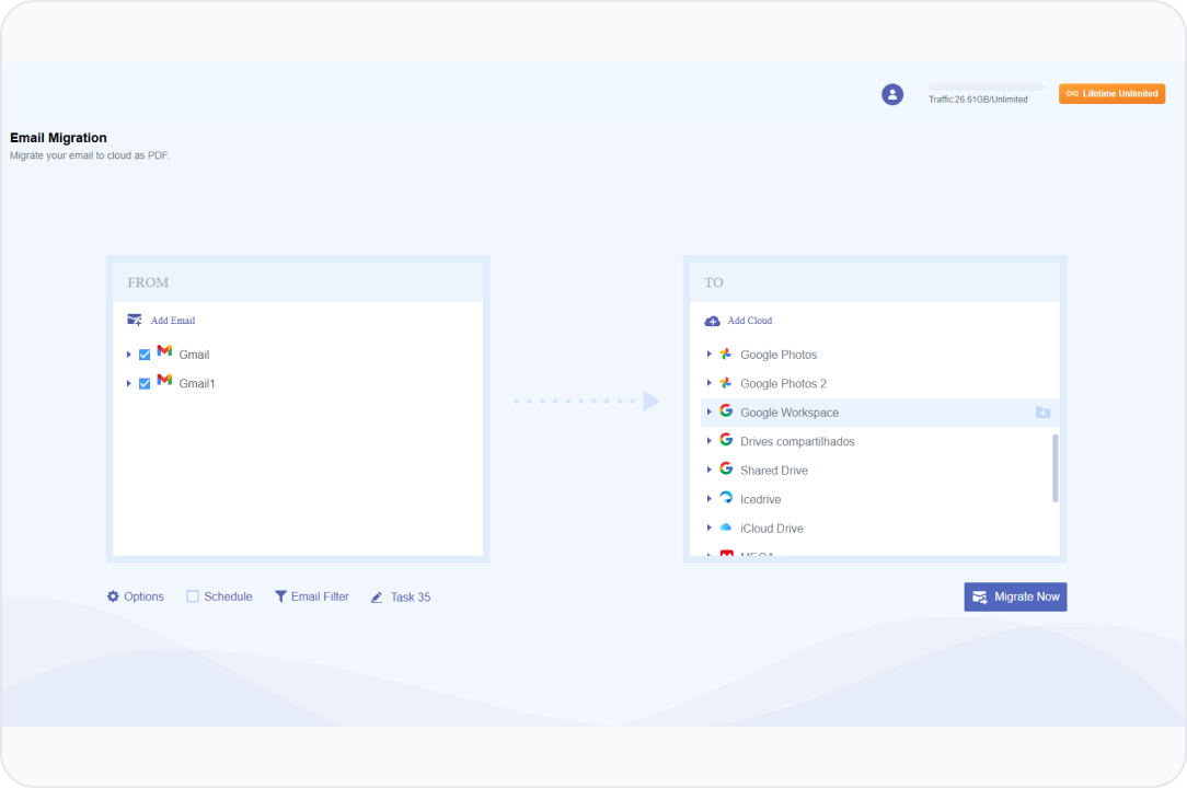 MultCloud Email Migration