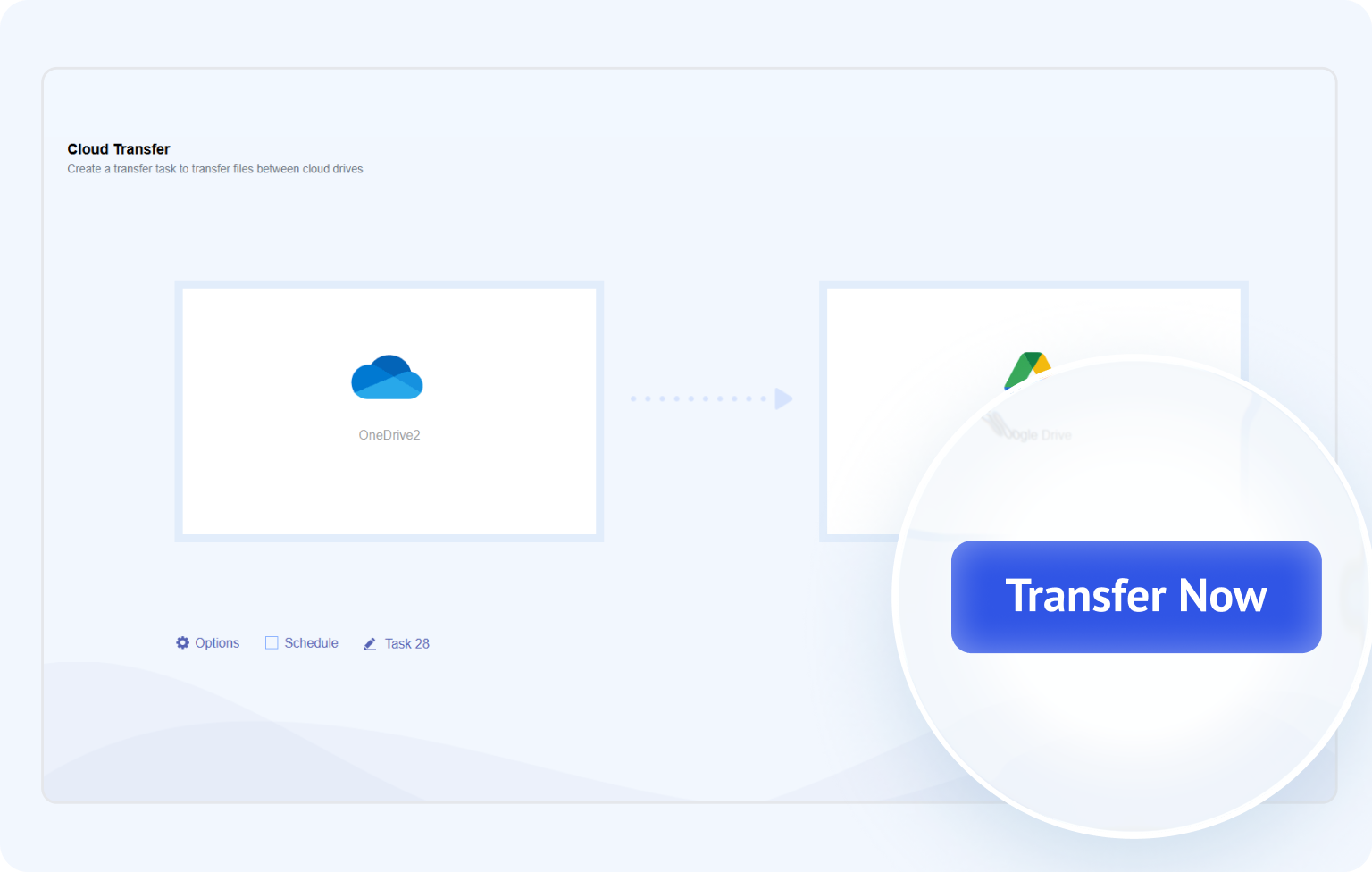 Start the cloud transfer