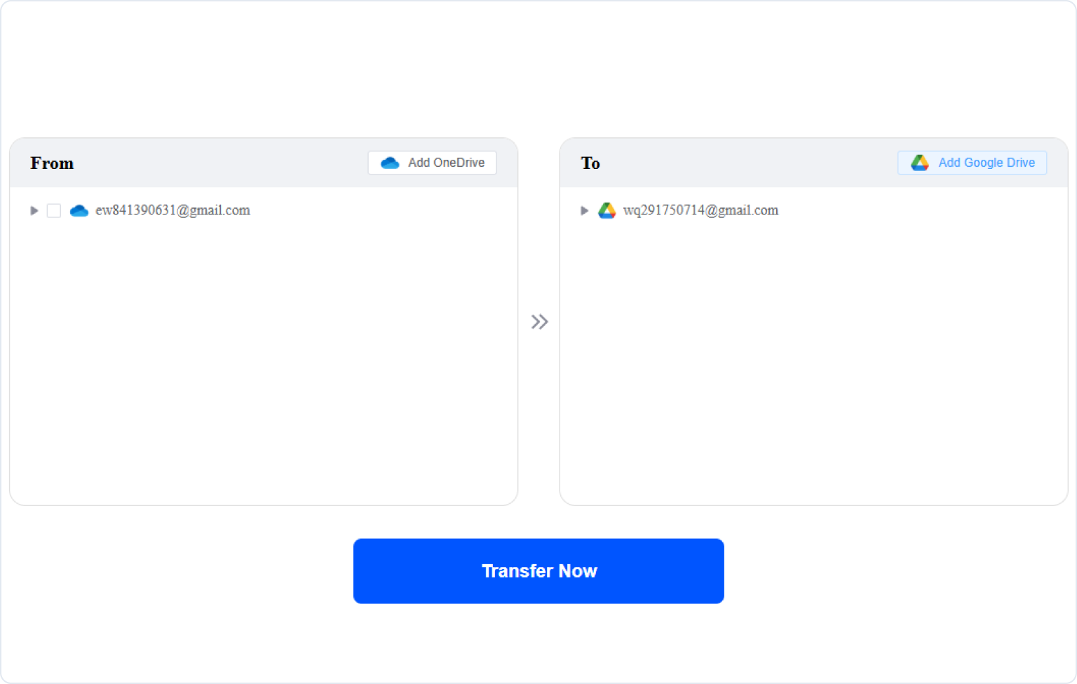 Select the Google Drive destination
