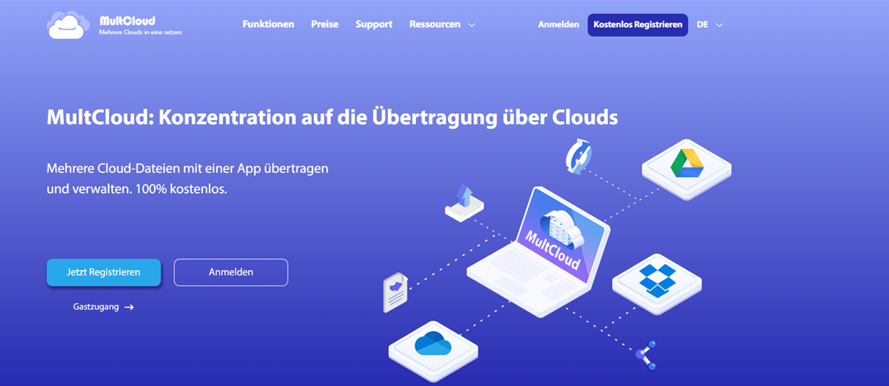 Multcloud anmelden