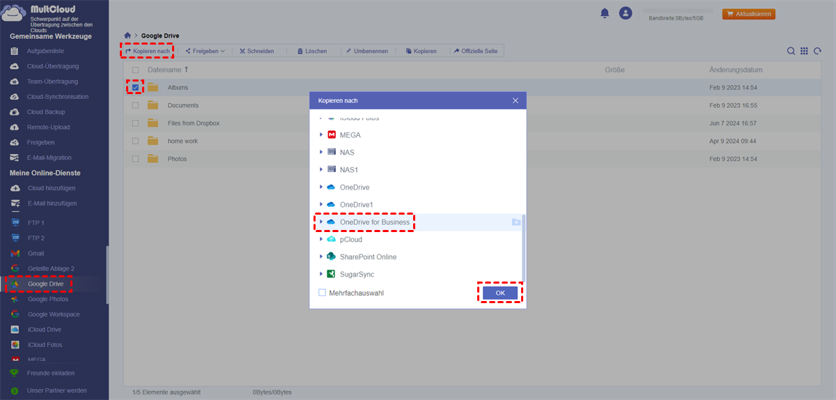 Google Drive zu OneDrive for Business migrieren Google Drive zu OneDrive for Business migrieren