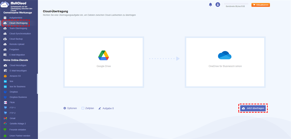 Google Drive auf OneDrive for Business übertragen Google Drive auf OneDrive for Business übertragen