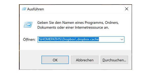 Dropbox-Ausführen
