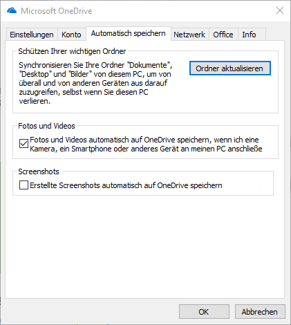  Microsoft Support Automatisches Speichern auf OneDrive