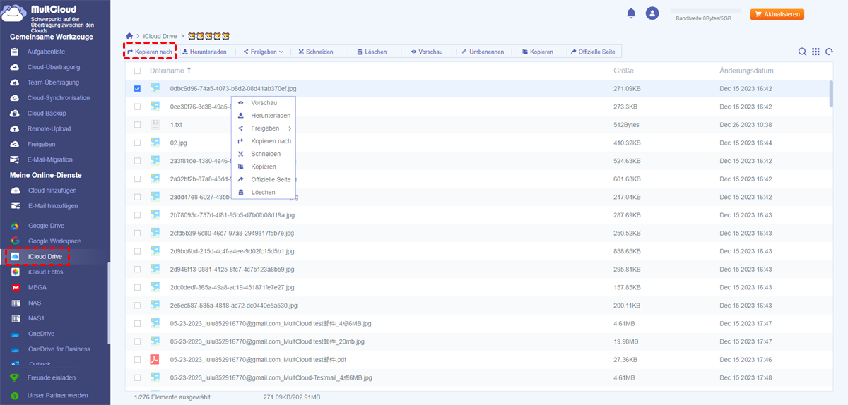 Operationen von iCloud Drive Operationen von iCloud Drive