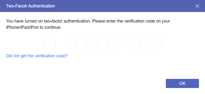 Go through Two-factor Authentication