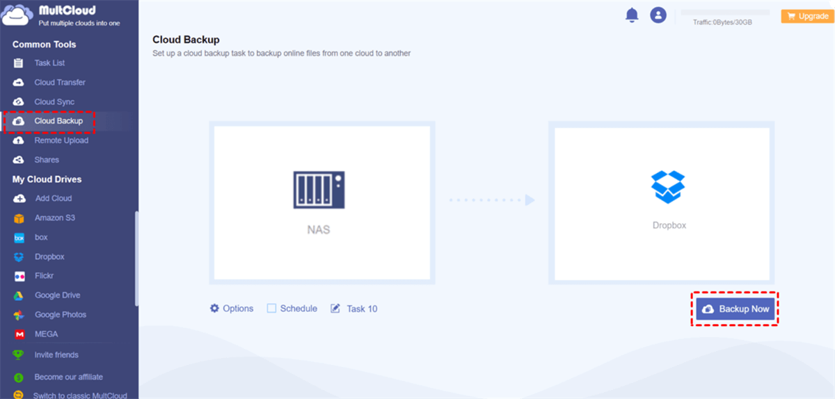 Backup NAS to Dropbox