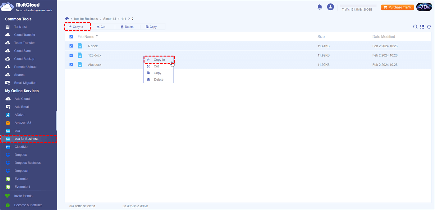 Choose Copy to Choose Copy to