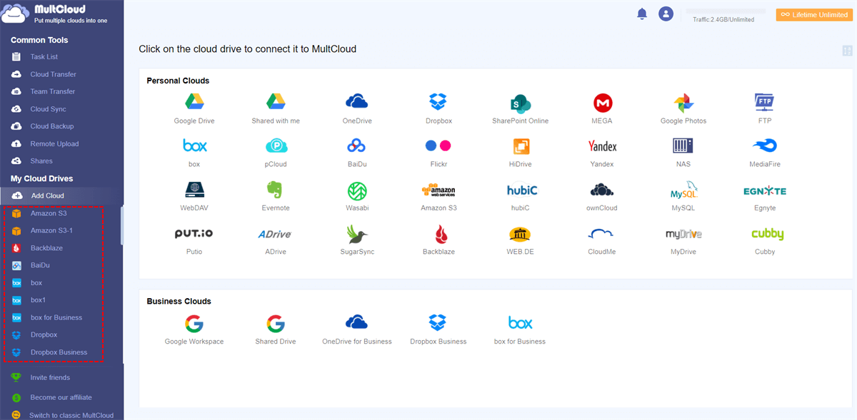 Manage 2 Google Drive Accounts on 1 Computer in MultCloud