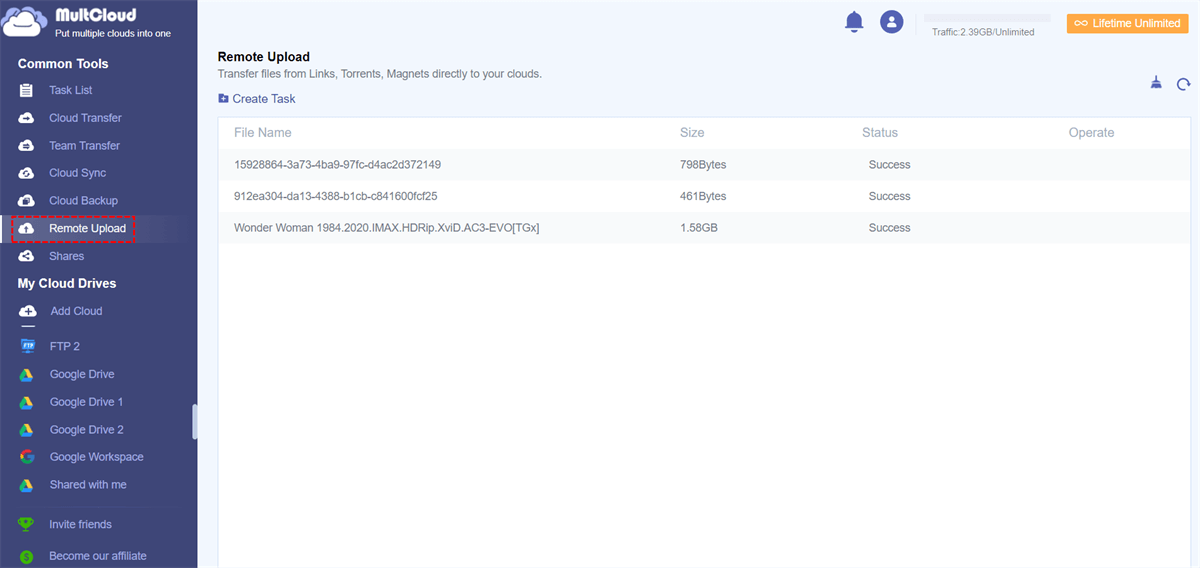 Download from URL to Dropbox Task
