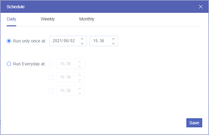 Set Up Schedule Plan of Cloud Backup