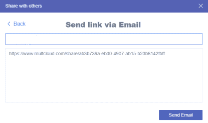 Send Link via Gmail in MultCloud
