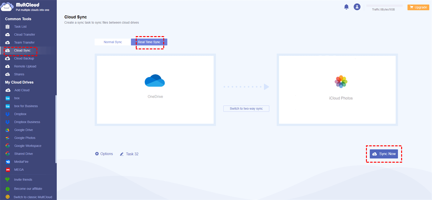 Sync OneDrive with iCloud
