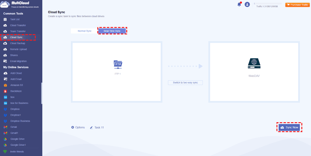 Real Time Sync FTP to WebDAV Real Time Sync FTP to WebDAV