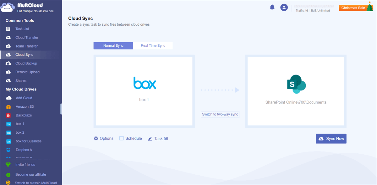 SharePoint Box Integration via MultCloud